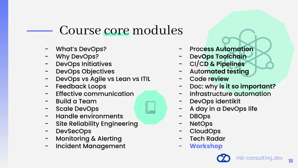 DevOps Adoption Path learning modules list